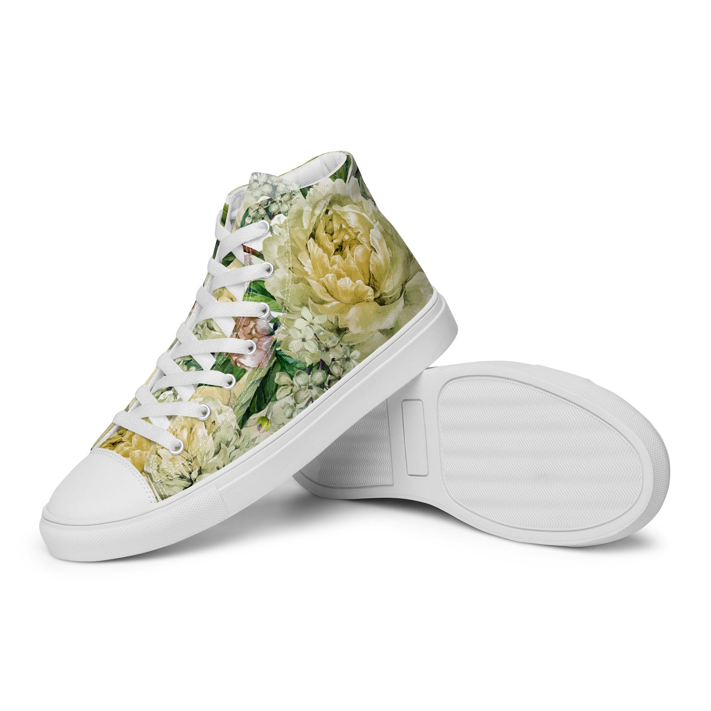 Floral All-Over Print Women's Canvas High-Top Trainers