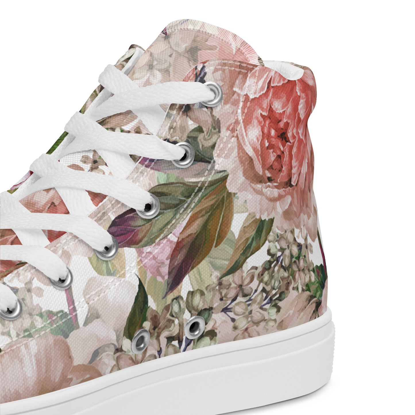 Floral All-Over Print Women's Canvas High-Top Trainers