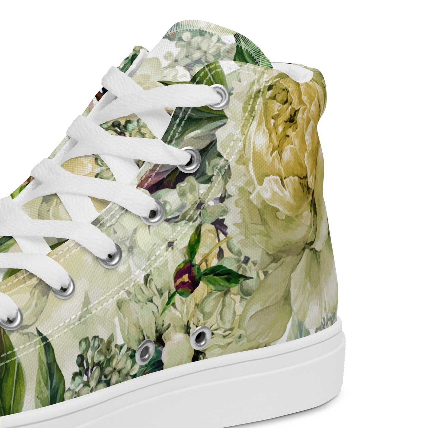 Floral All-Over Print Women's Canvas High-Top Trainers