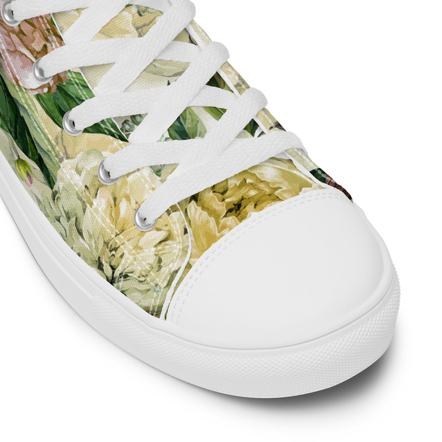 Floral All-Over Print Women's Canvas High-Top Trainers