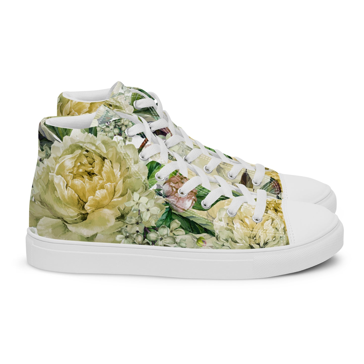 Floral All-Over Print Women's Canvas High-Top Trainers