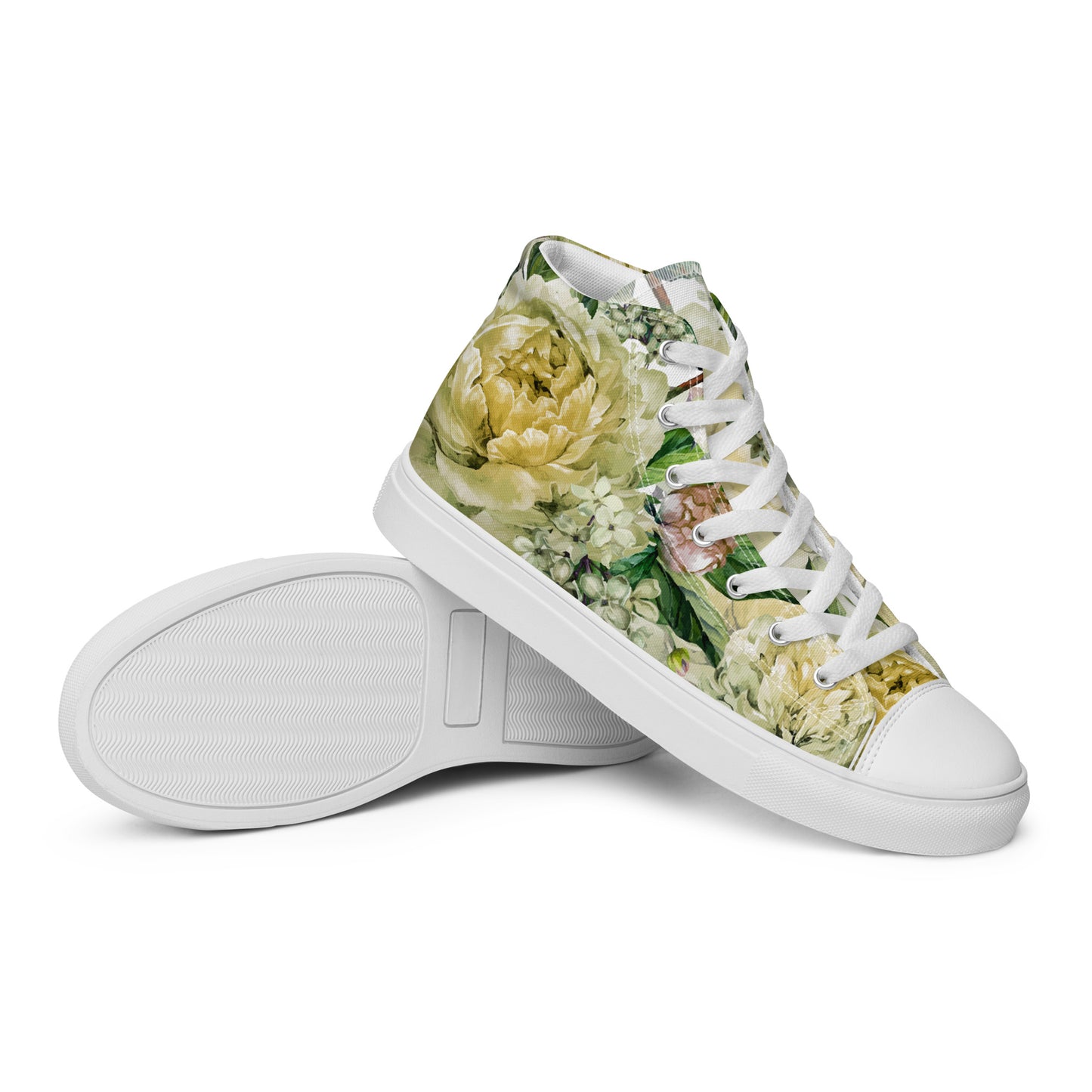 Floral All-Over Print Women's Canvas High-Top Trainers