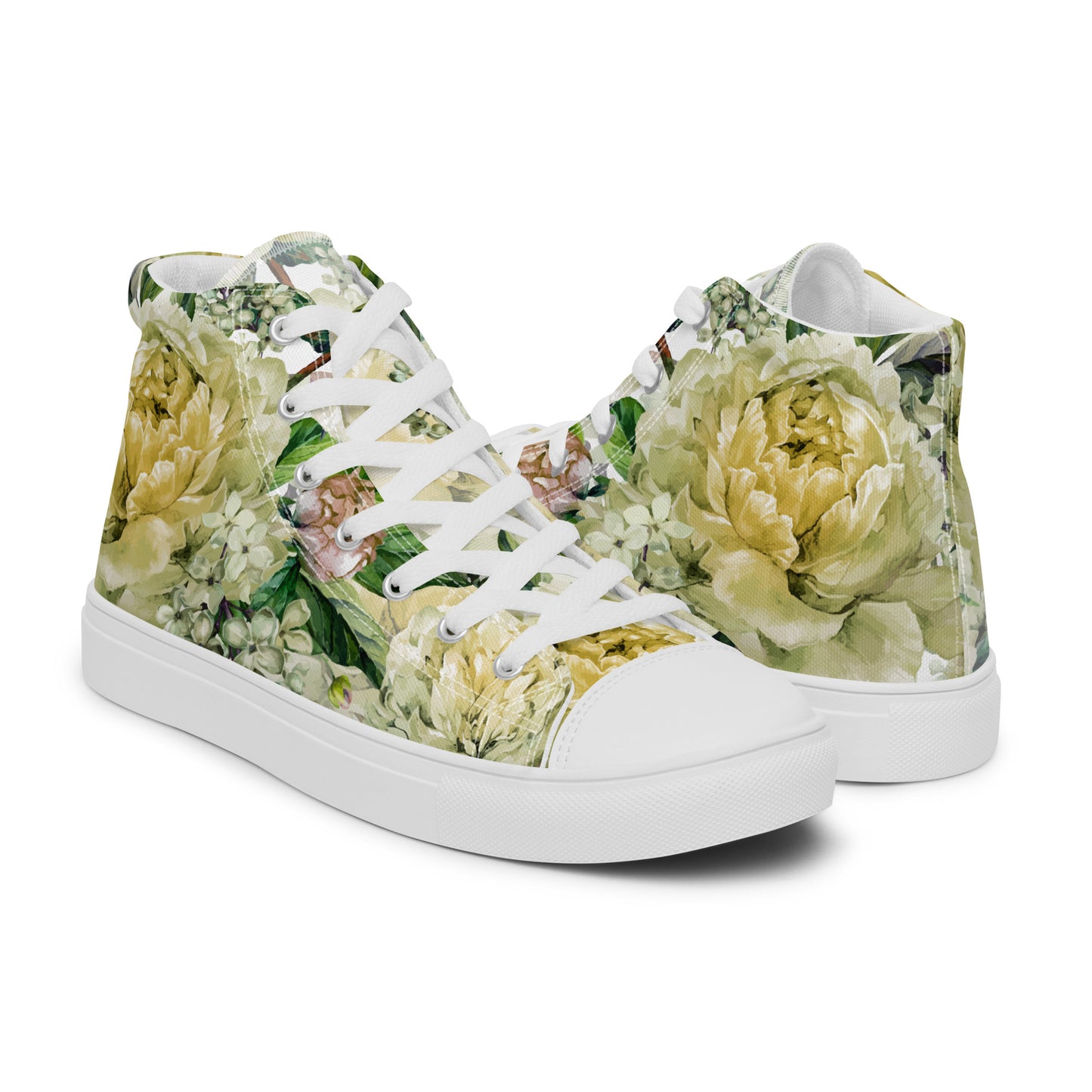 Floral All-Over Print Women's Canvas High-Top Trainers