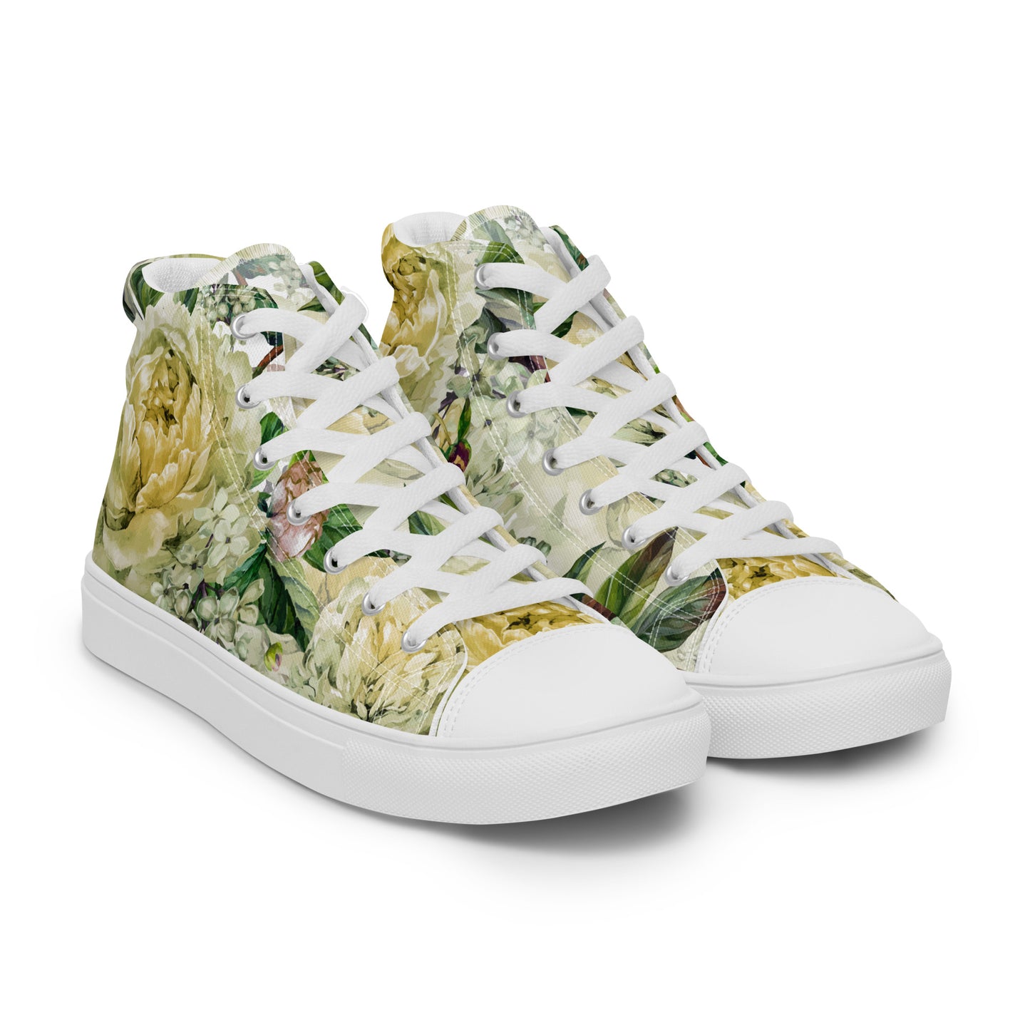 Floral All-Over Print Women's Canvas High-Top Trainers