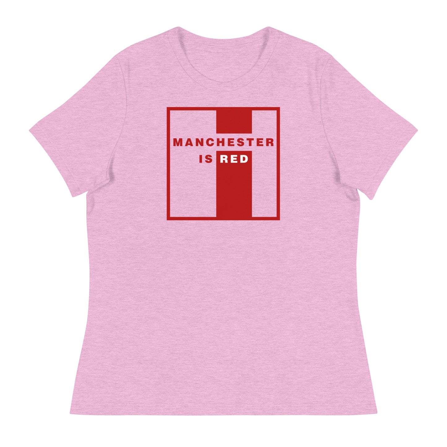 Manchester Is Red TShirt Womens Manchester United Football Supporter Funny Slogan T Shirt