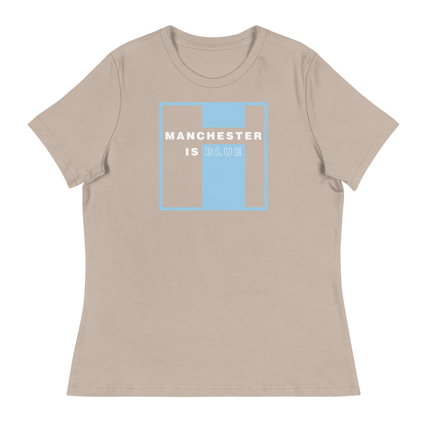 Manchester Is Blue TShirt Womens Manchester City Football Supporter Funny Slogan T Shirt