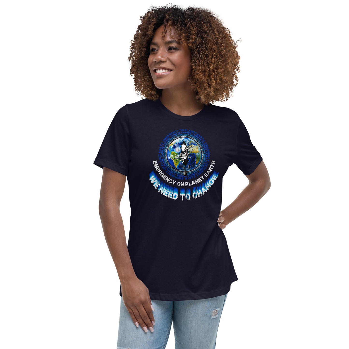 Climate Change TShirt Emergency On Planet Earth Shirt Womens Cotton T-Shirt