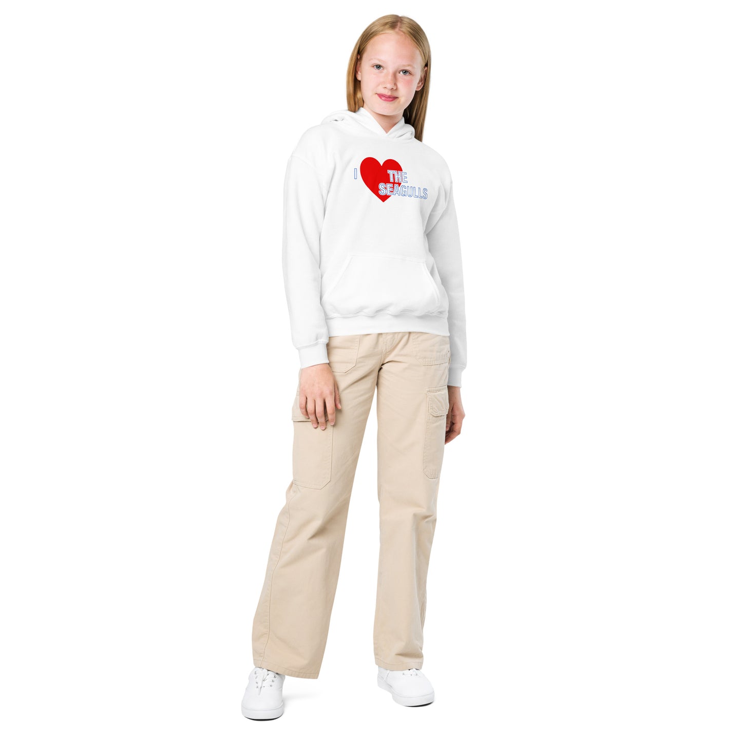 Brighton Hoodie I Love The Seagulls Hoodie Children's Unisex Youth Heavy Cotton Blend Hoodie