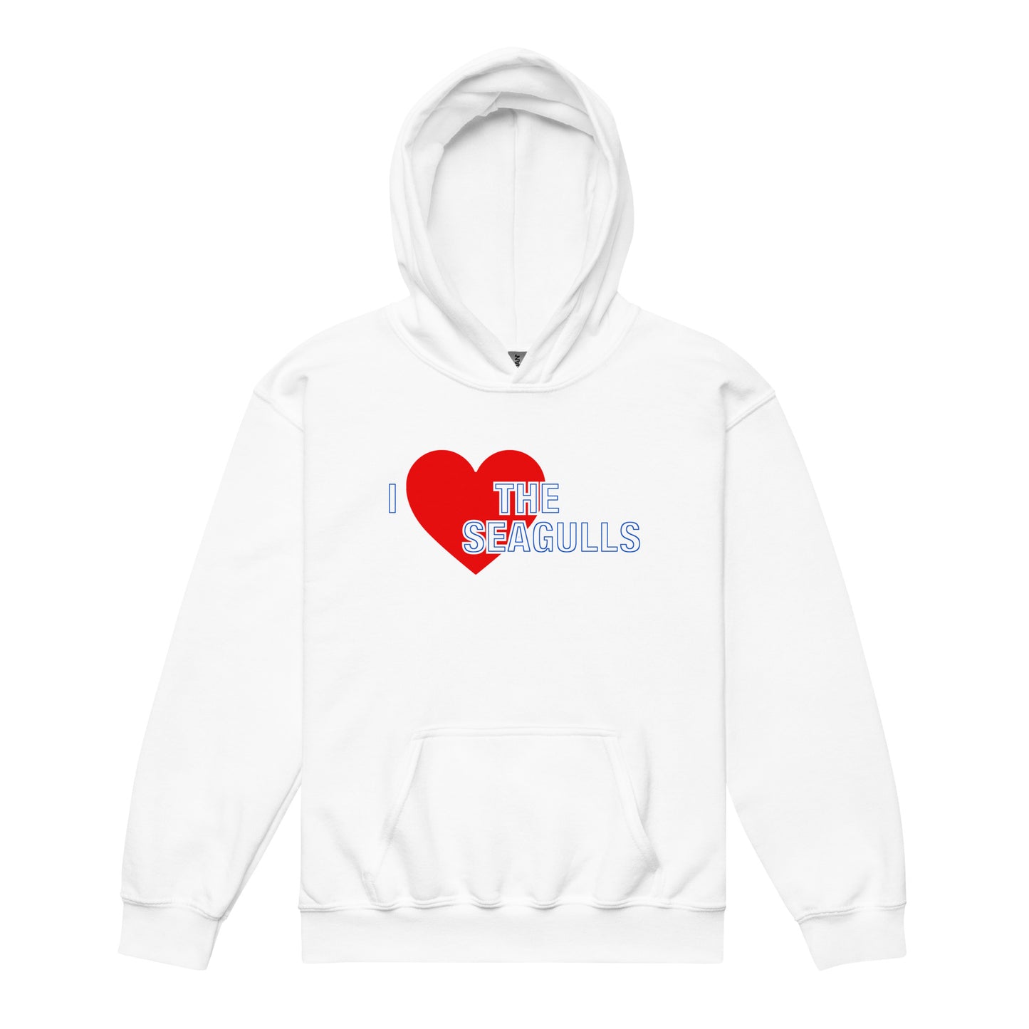 Brighton Hoodie I Love The Seagulls Hoodie Children's Unisex Youth Heavy Cotton Blend Hoodie