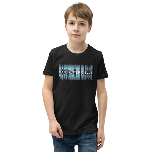 Manchester Is Blue Youth TShirt City Football Shirt Funny Man City Slogan Unisex Kids T-Shirt