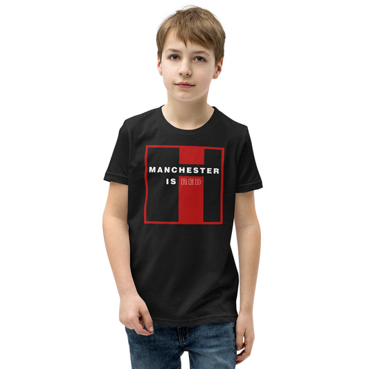 Manchester Is Red TShirt Funny Youth Man United Football Supporter Unisex Kids T-Shirt