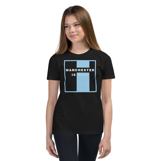 Manchester Is Blue TShirt Funny Youth Man City Football Supporter Unisex Kids T-Shirt