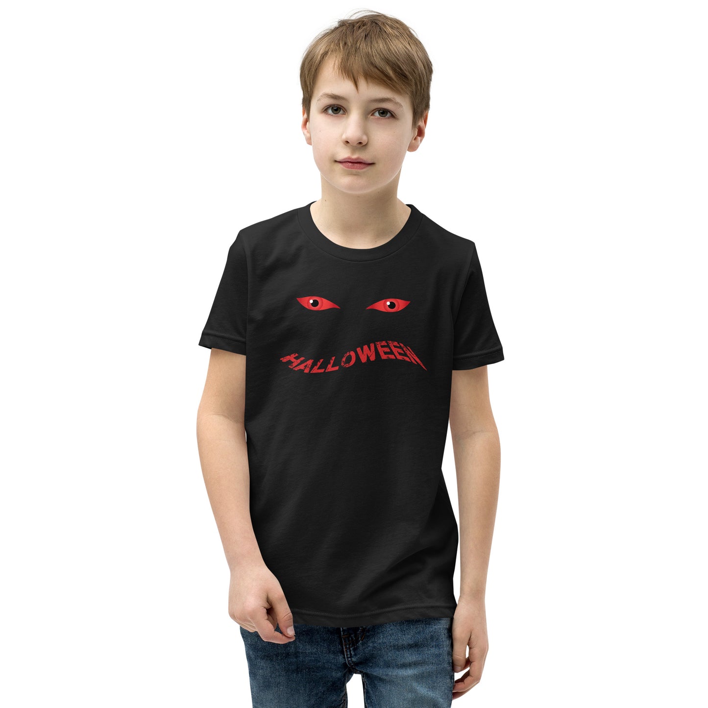 Halloween TShirt Kids Spooky Demonic Devil Eye Unisex Youth T-Shirt