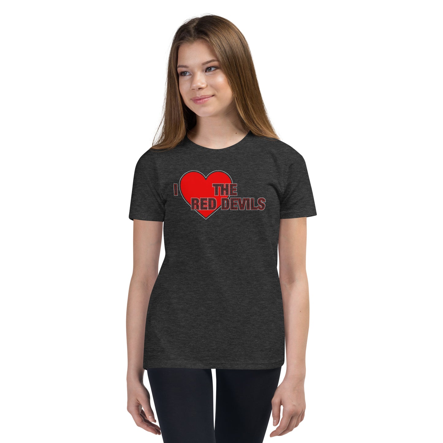 Manchester United Shirt I Love The Red Devils Kids TShirt Football Supporter Youth Organic Cotton T Shirt