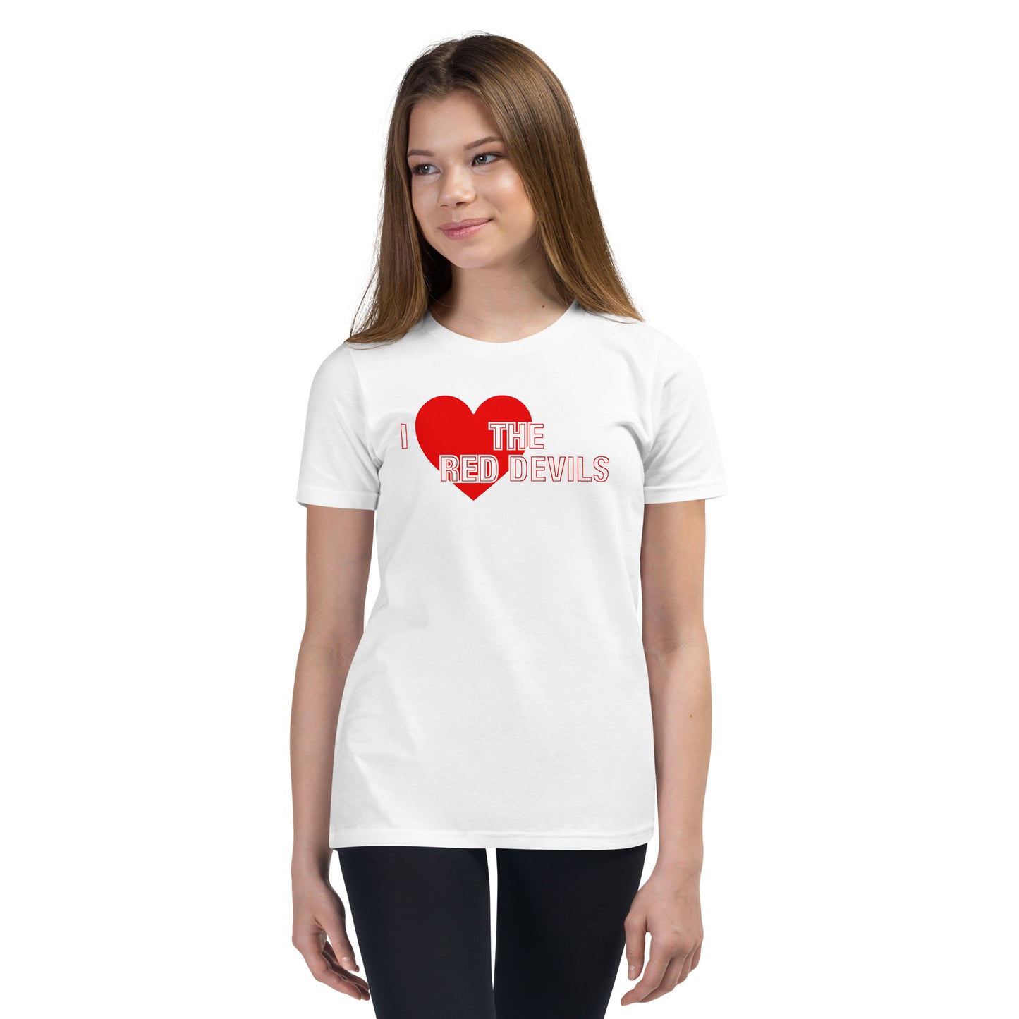 Manchester United Shirt I Love The Red Devils Kids TShirt Football Supporter Youth Organic Cotton T Shirt